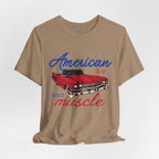 American Muscle Tee - Vintage Red Classic Car 1776 Patriotic Shirt