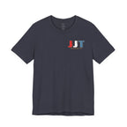 Jadran Junior Tamburitzans Adult T‑Shirt - Tan Lettering & Serbian Logo