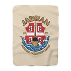 Jadran Junior Tamburitzans Sherpa Fleece Blanket - Serbian Logo