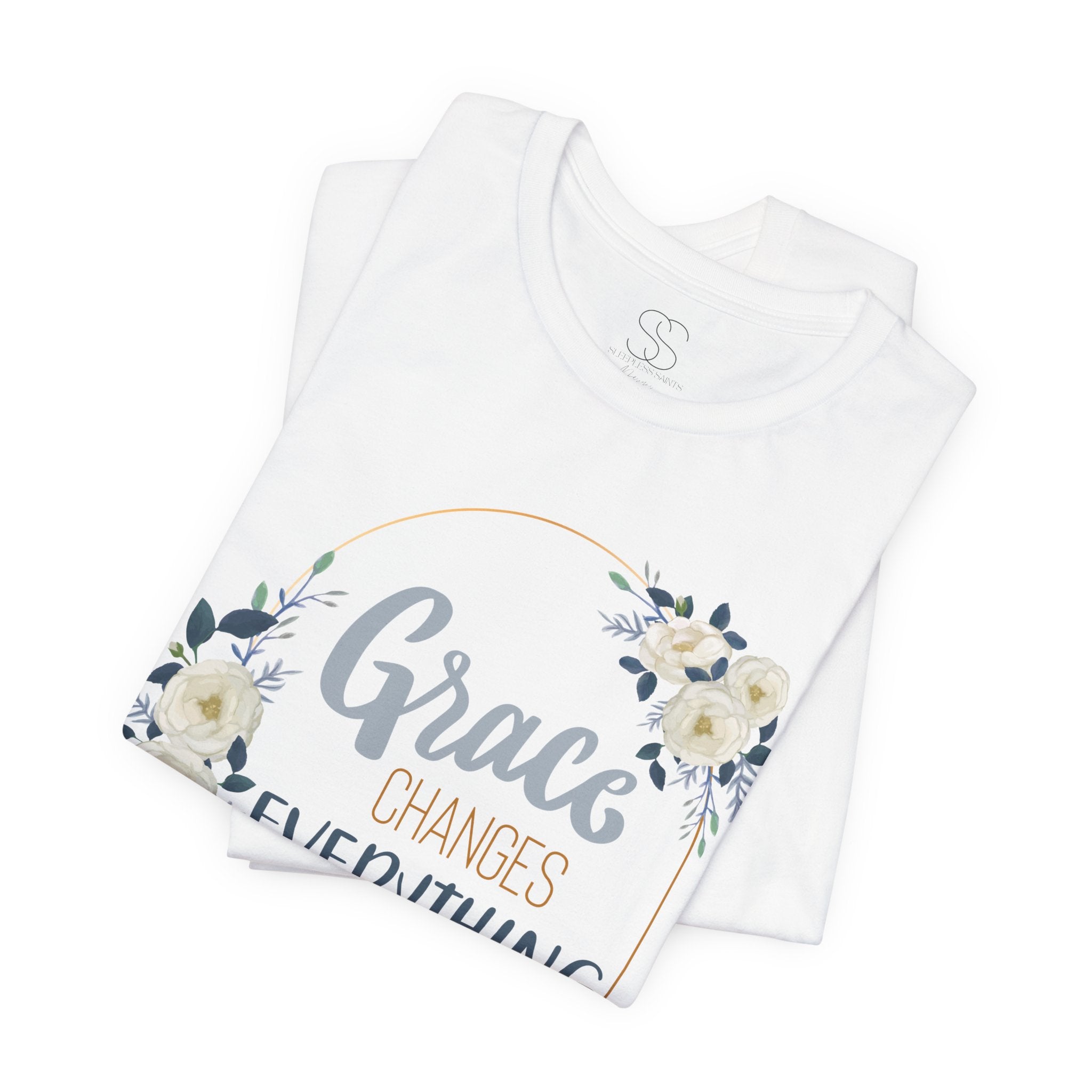 Grace Changes Everything Floral Tee