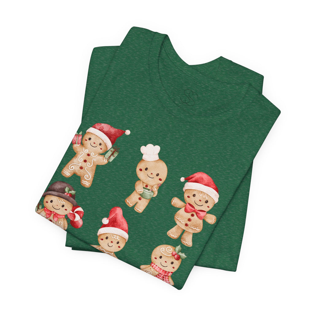 Christmas Gingerbread Characters Tee – Cute Holiday Cookie Shirt