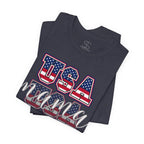 USA Mama Tee - Patriotic Fourth of July Mom Shirt