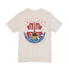 Jadran Junior Tamburitzans Adult T‑Shirt - White and Red Lettering & Serbian Logo