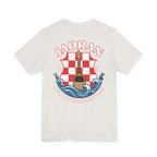 Jadran Junior Tamburitzans Adult T‑Shirt - White and Red Lettering