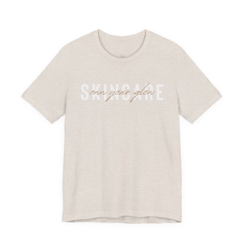 Skincare Graphic Tee — Own Your Glow Script Logo T-Shirt