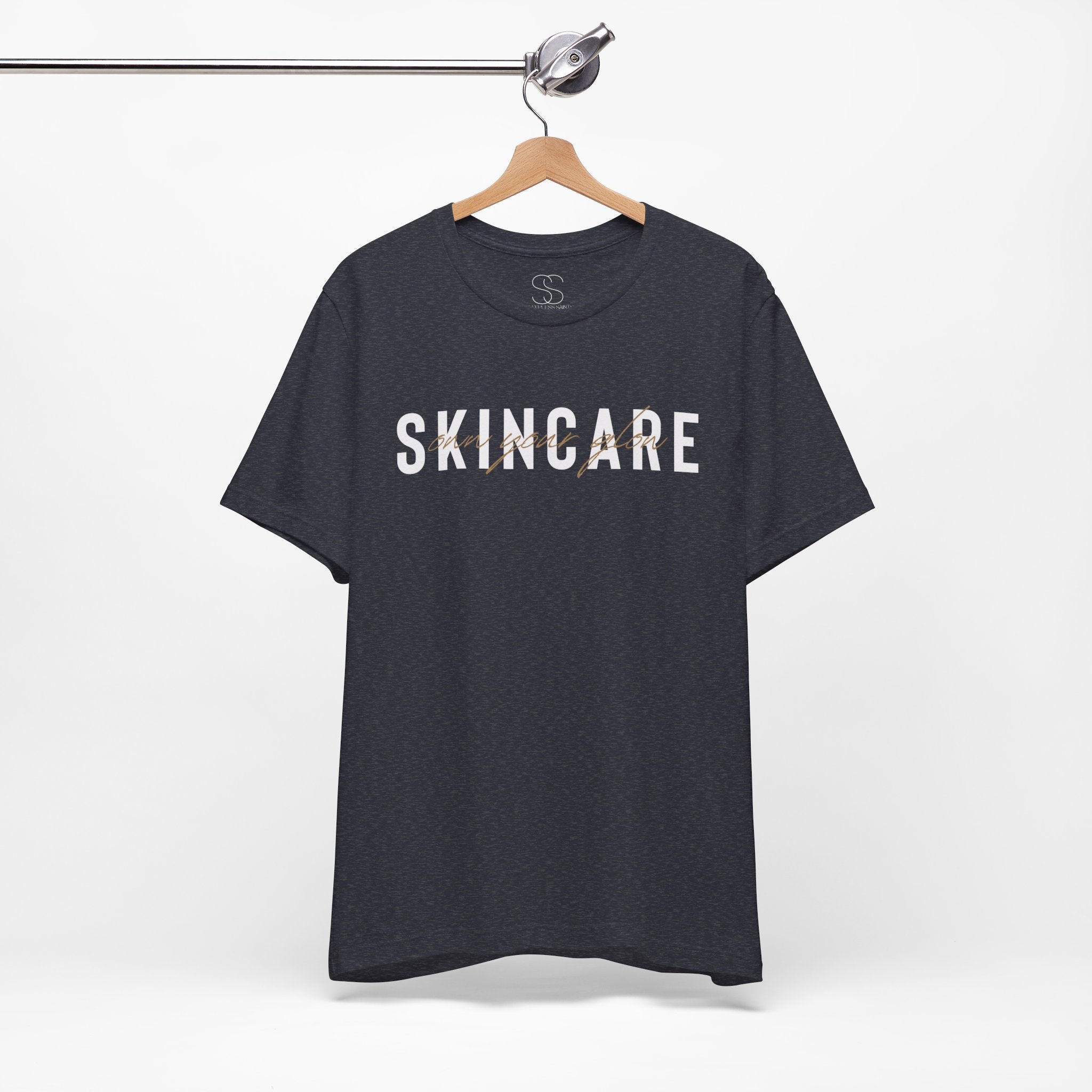 Skincare Graphic Tee — Own Your Glow Script Logo T-Shirt