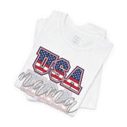 USA Mama Tee - Patriotic Fourth of July Mom Shirt