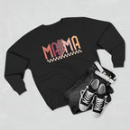 Mama Retro Crewneck Sweatshirt — Vintage Checkerboard Mom Graphic