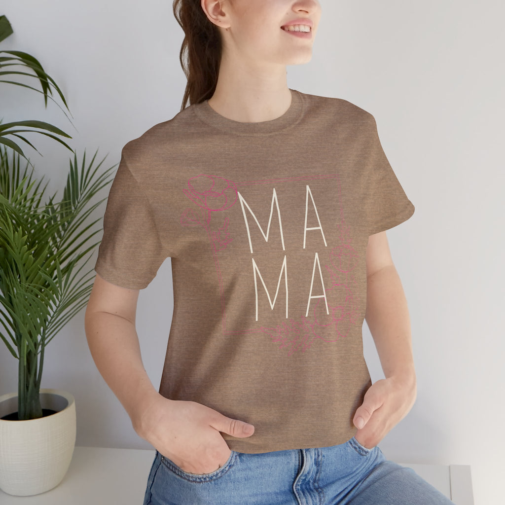 Mama Floral Tee — Modern Minimalist Mother Shirt