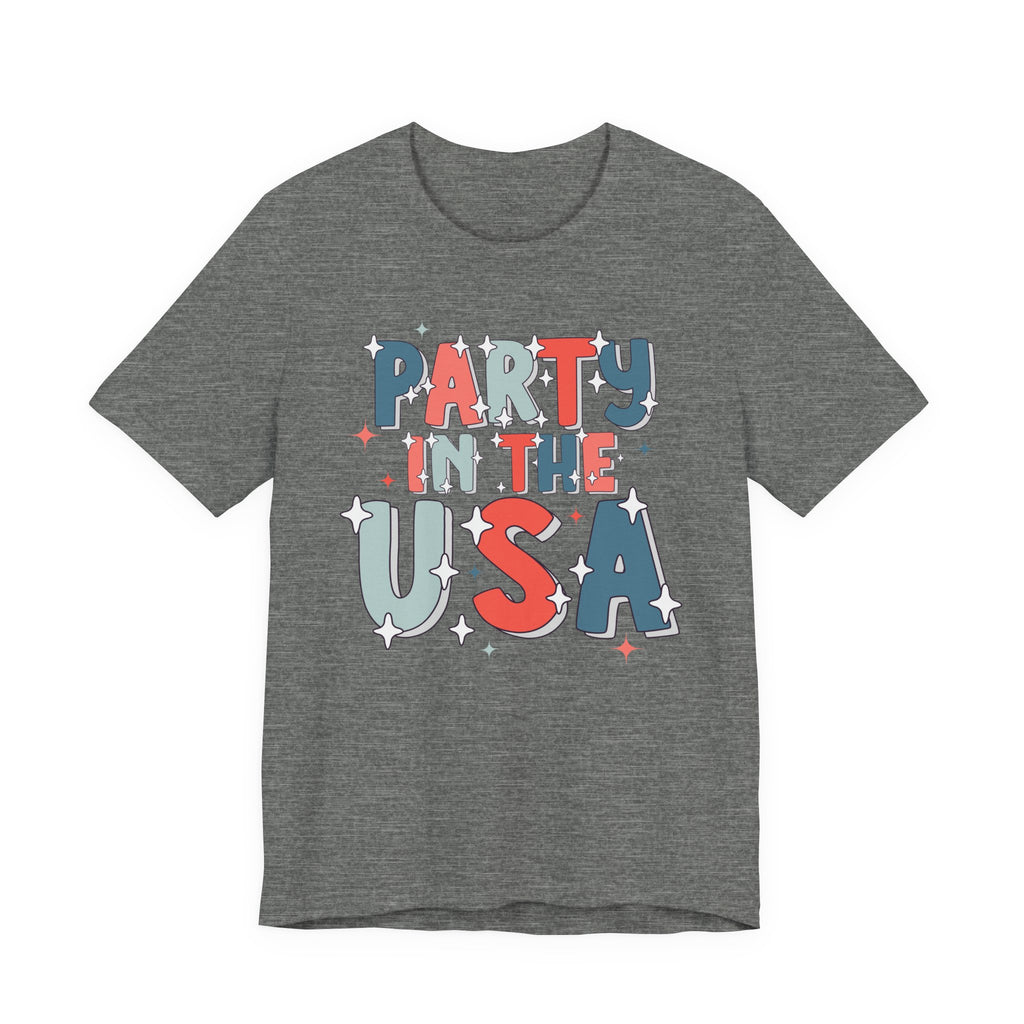 Party in the USA T-Shirt - Patriotic Fourth of July Graphic Tee