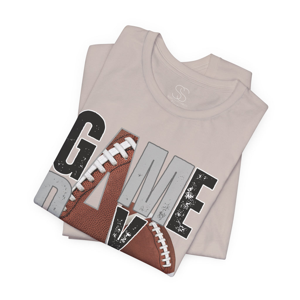 Game Day Football Tee — "Game Day" Graphic Short Sleeve Shirt