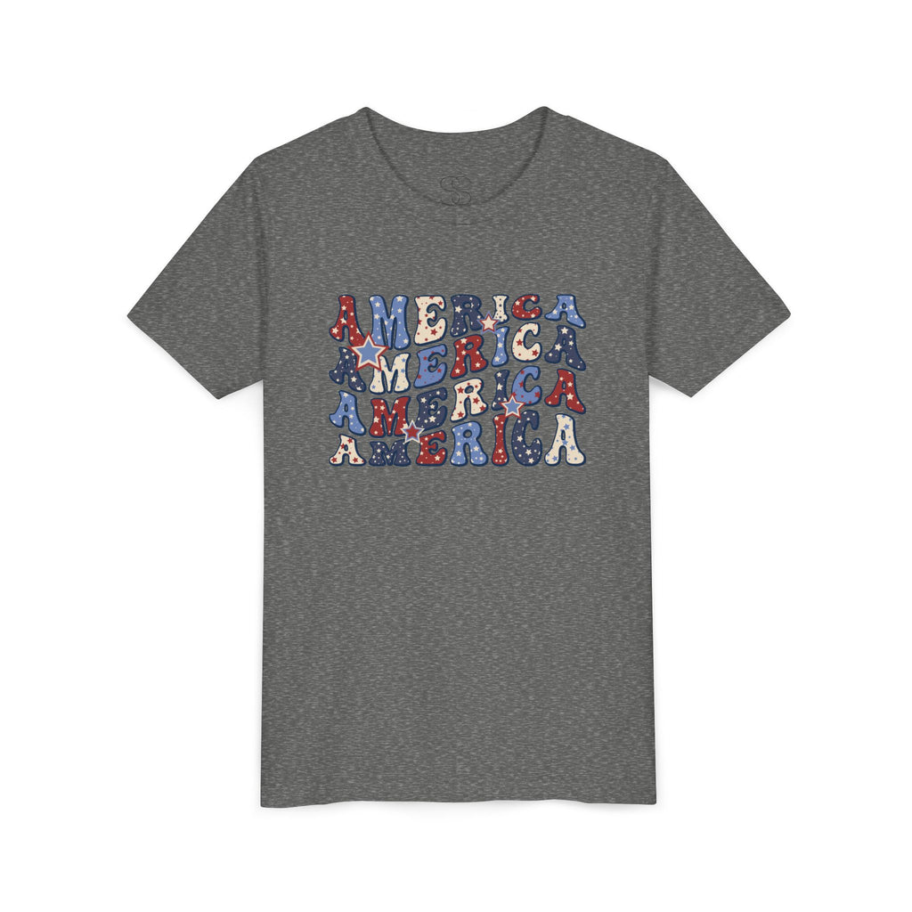 Retro 'America' Patriotic Graphic Youth T-Shirt