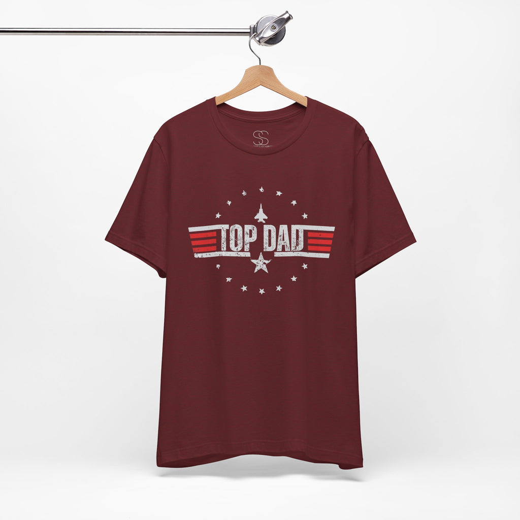 Top Dad Retro Military Stripe T‑Shirt