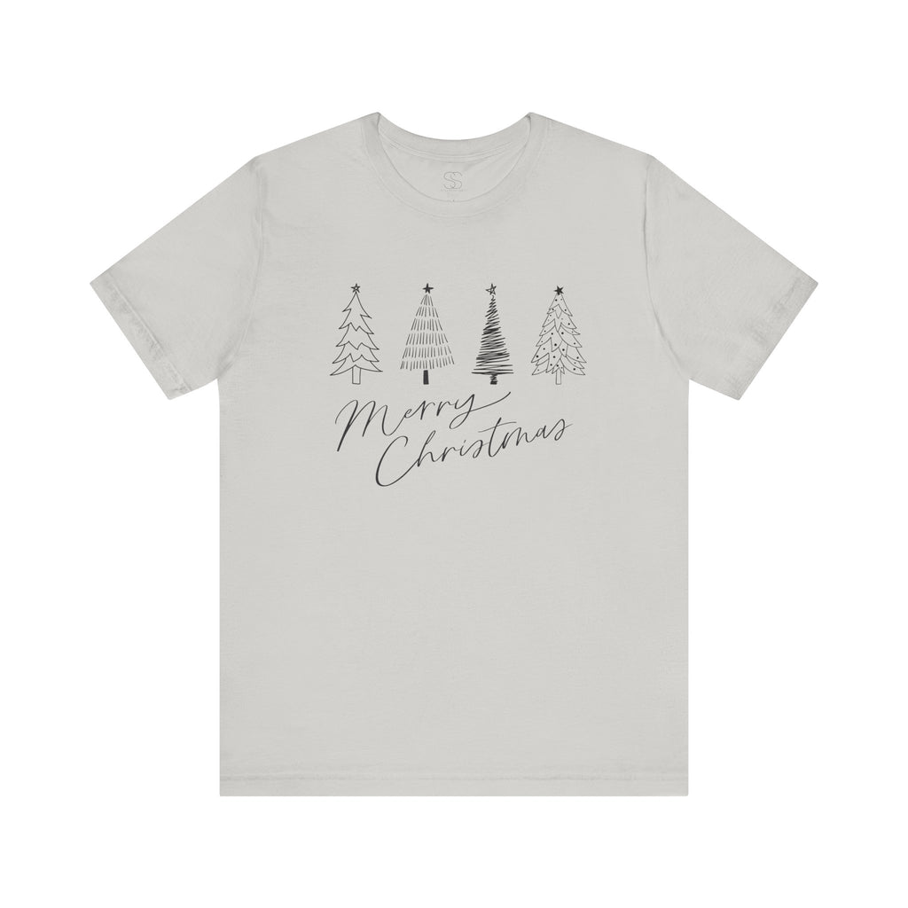 Merry Christmas Minimal Tree Tee