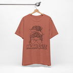 Mom Life Graphic Tee – Casual Motherhood T-Shirt with Messy Bun Design