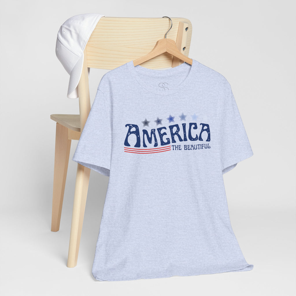 America The Beautiful T-Shirt - Patriotic 4th of July Tee