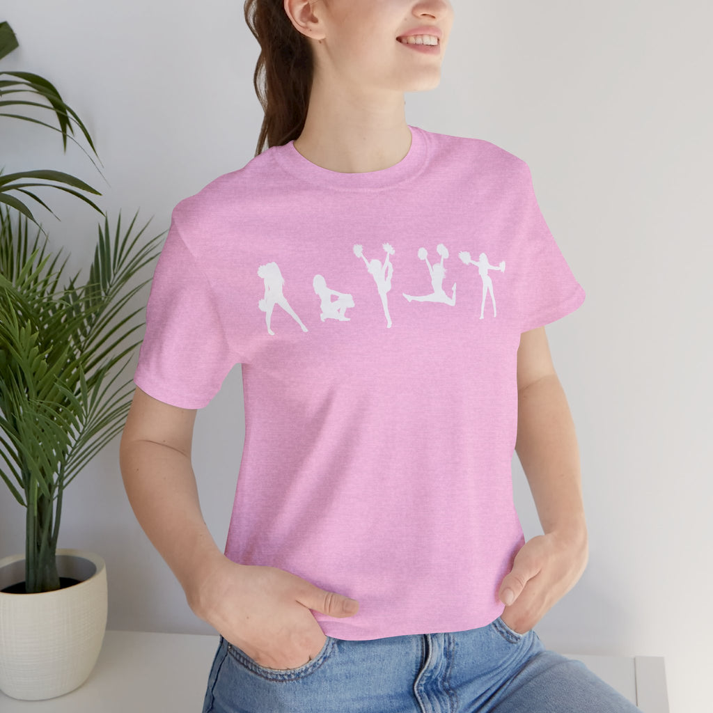 Cheer Poses T-Shirt — Cheerleading Silhouette Tee