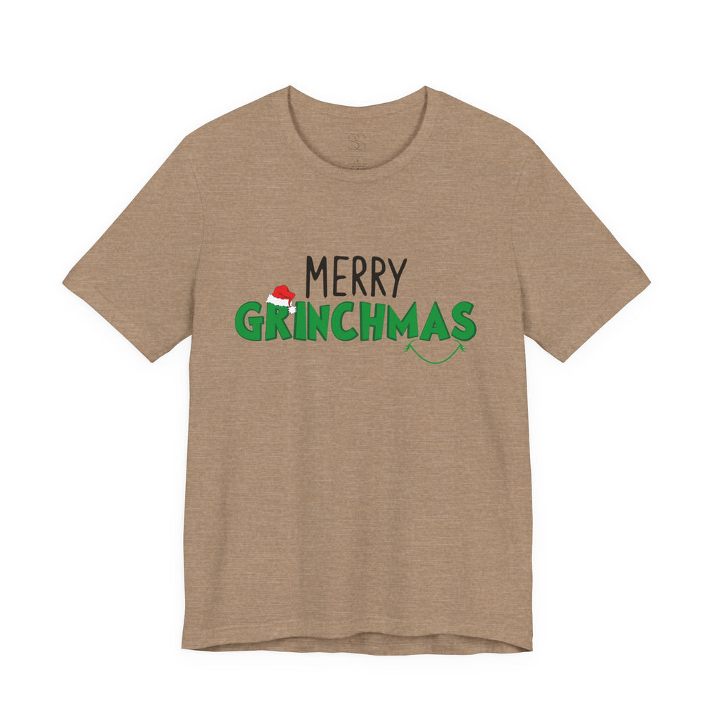 Merry Grinchmas Tee - Unisex Short Sleeve Christmas Shirt