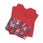 America Retro Adult T-Shirt - Vintage Patriotic 4th of July Tee