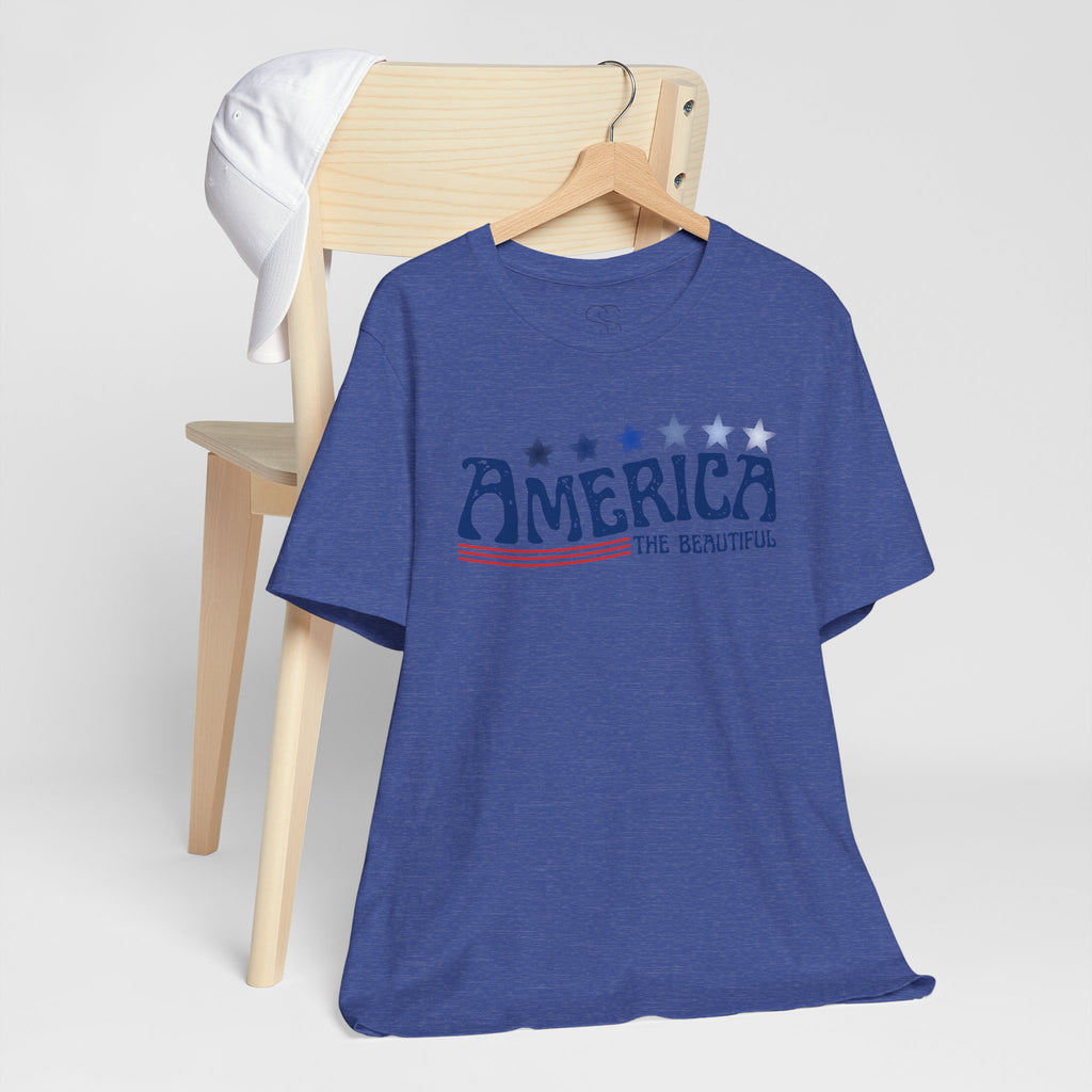America The Beautiful T-Shirt - Patriotic 4th of July Tee