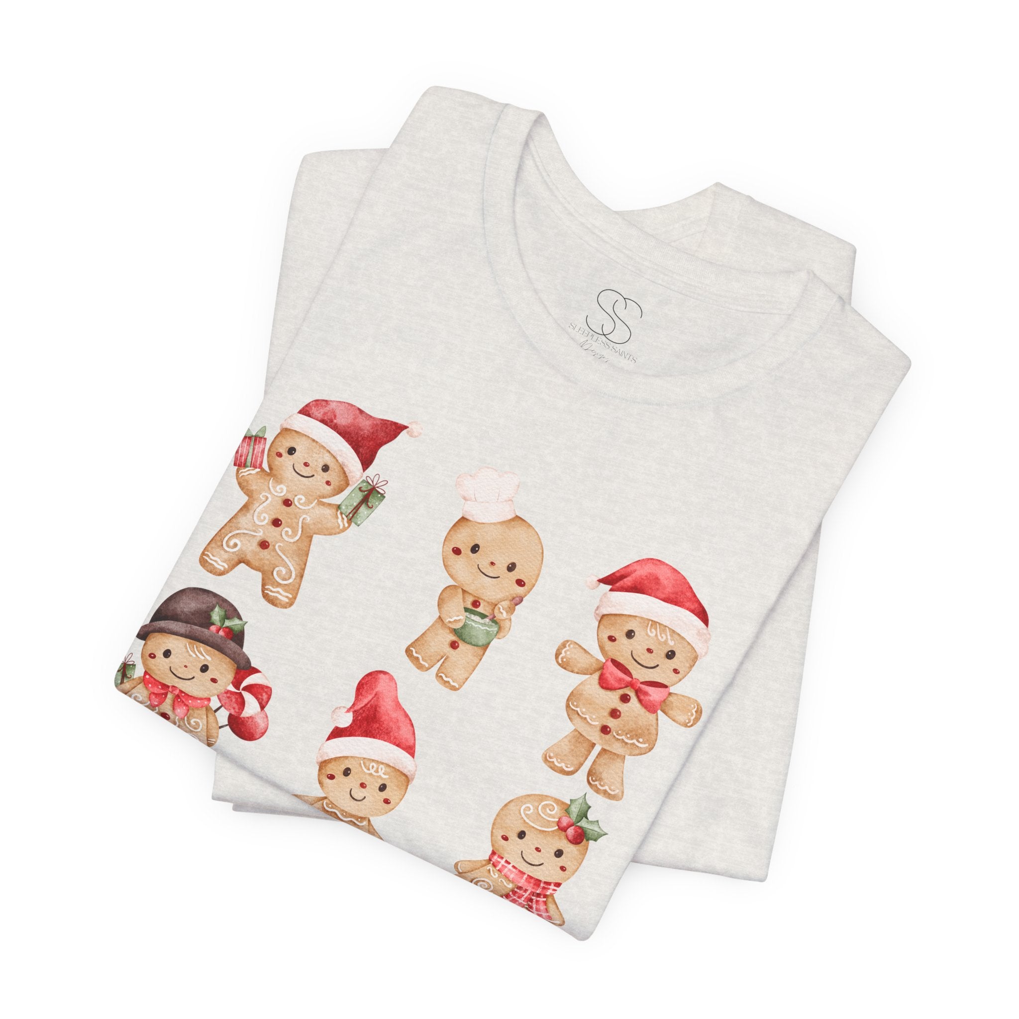 Christmas Gingerbread Characters Tee – Cute Holiday Cookie Shirt