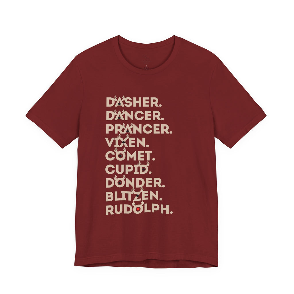 Christmas Reindeer Names Tee