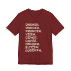 Christmas Reindeer Names Tee