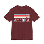 America Patriotic T-Shirt – Retro Stars & Stripes Graphic Tee
