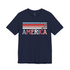 America Patriotic T-Shirt – Retro Stars & Stripes Graphic Tee