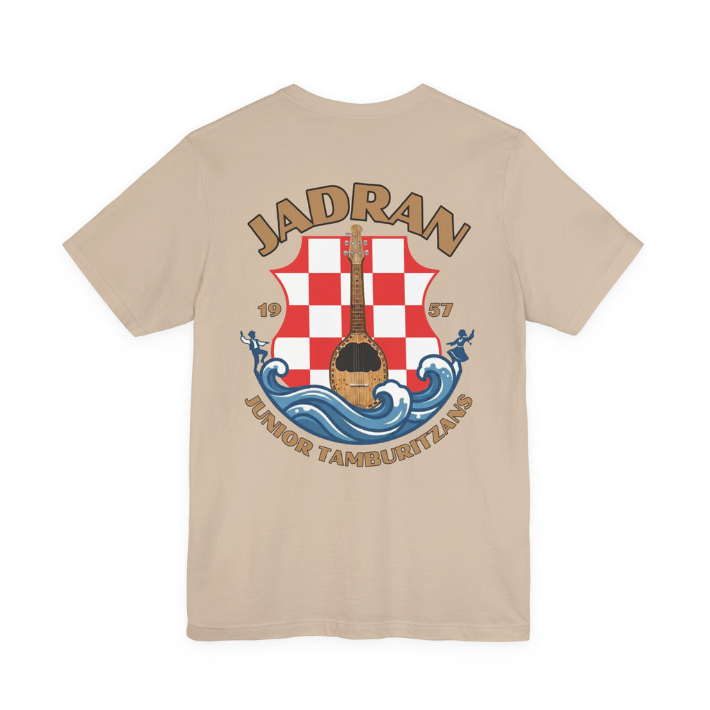 Jadran Junior Tamburitzans Adult T‑Shirt - Tan Lettering