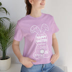 Easter Bunny Typography Tee — "Happy Easter" Spring Graphic T-Shirt