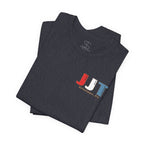 Jadran Junior Tamburitzans Adult T‑Shirt - White and Red Lettering & Serbian Logo