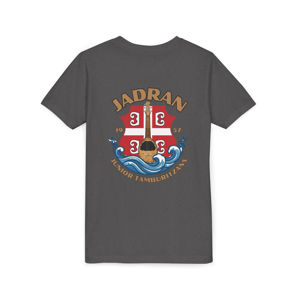 Jadran Junior Tamburitzans Kid Shirt - Tan Lettering & Serbian