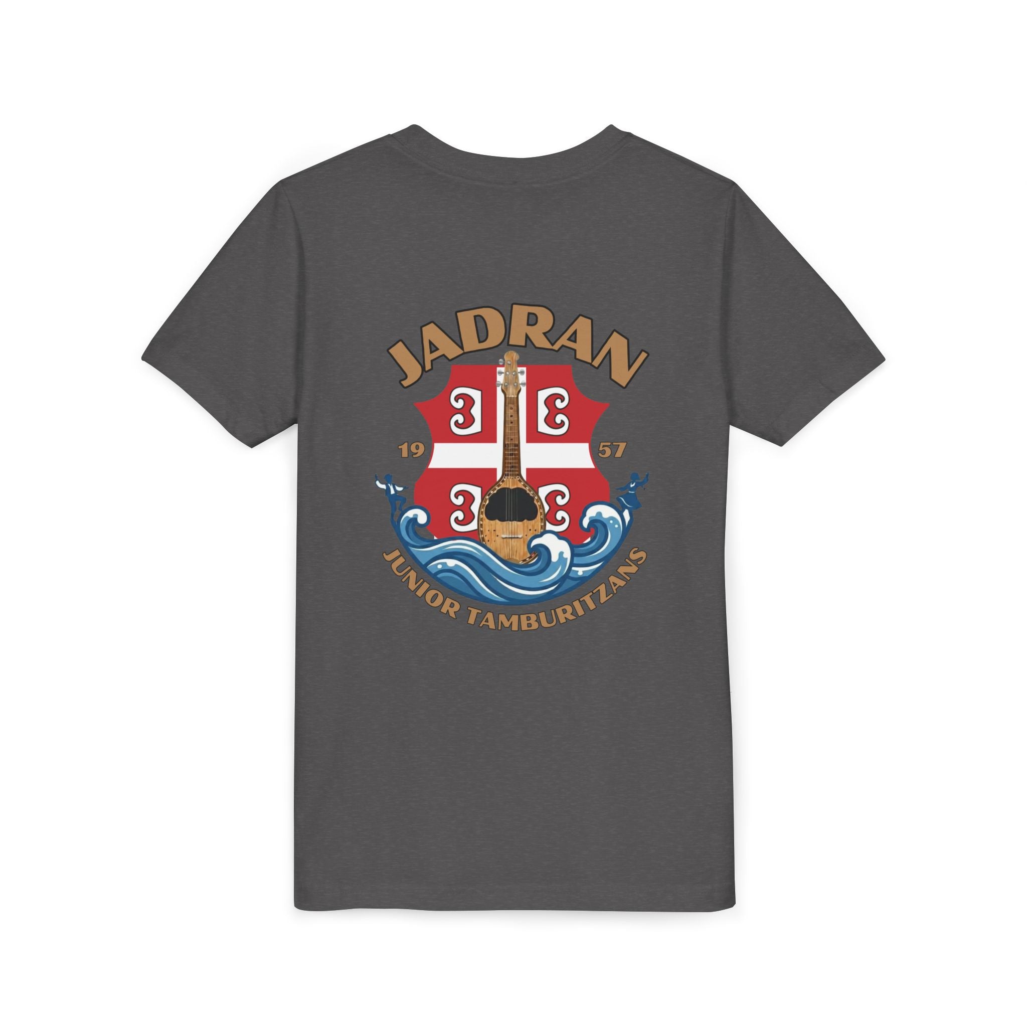 Jadran Junior Tamburitzans Kid Shirt - Tan Lettering & Serbian