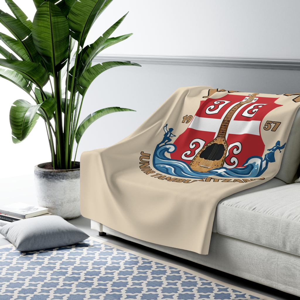 Jadran Junior Tamburitzans Sherpa Fleece Blanket - Serbian Logo