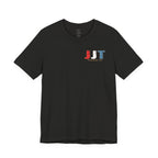 Jadran Junior Tamburitzans Adult T‑Shirt - Tan Lettering & Serbian Logo