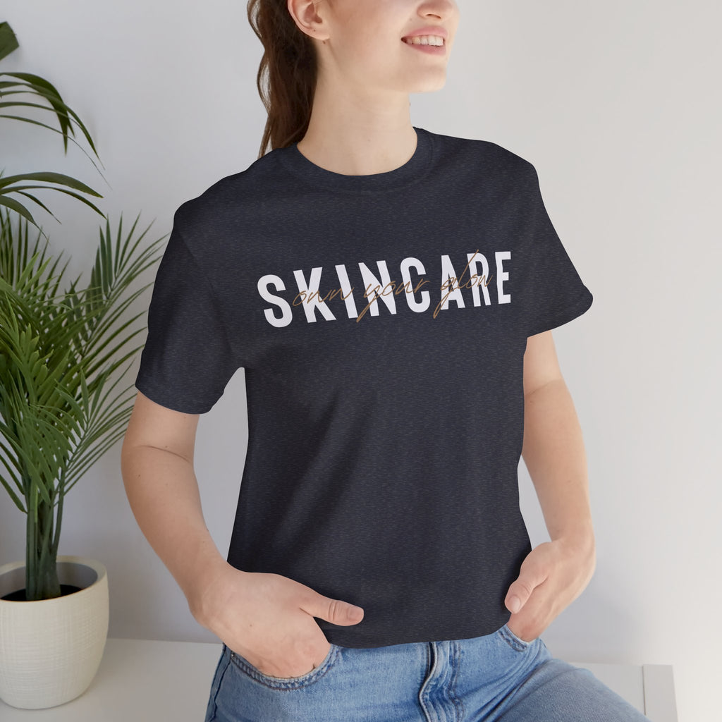Skincare Graphic Tee — Own Your Glow Script Logo T-Shirt