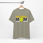 Softball Mom T-Shirt — Yellow Softball Graphic Tee for Baseball/Softball Moms