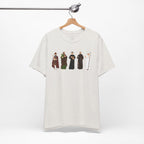 Saints Lineup T‑Shirt — Minimal Catholic Saints Illustration Tee