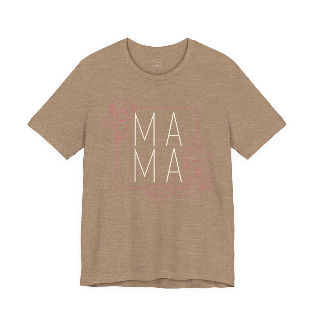 Mama Floral Tee — Modern Minimalist Mother Shirt