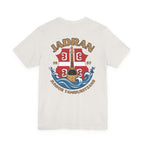Jadran Junior Tamburitzans Adult T‑Shirt - Tan Lettering & Serbian Logo