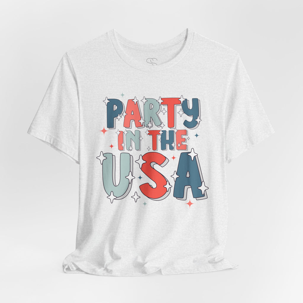 Party in the USA T-Shirt - Patriotic Fourth of July Graphic Tee