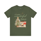 It's the Most Wonderful Time Christmas T-Shirt — Holiday Tree & Fireplace Tee