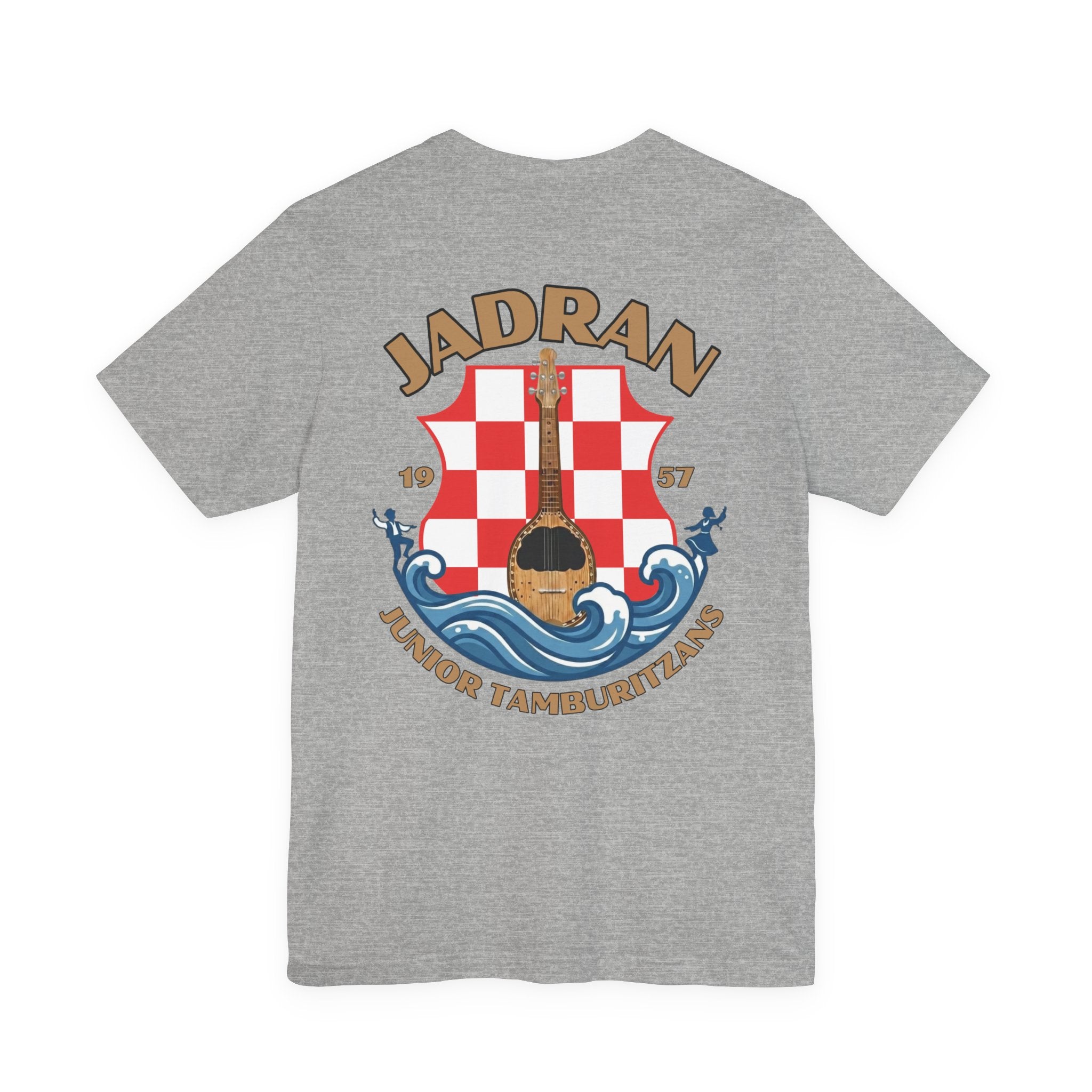 Jadran Junior Tamburitzans Adult T‑Shirt - Tan Lettering