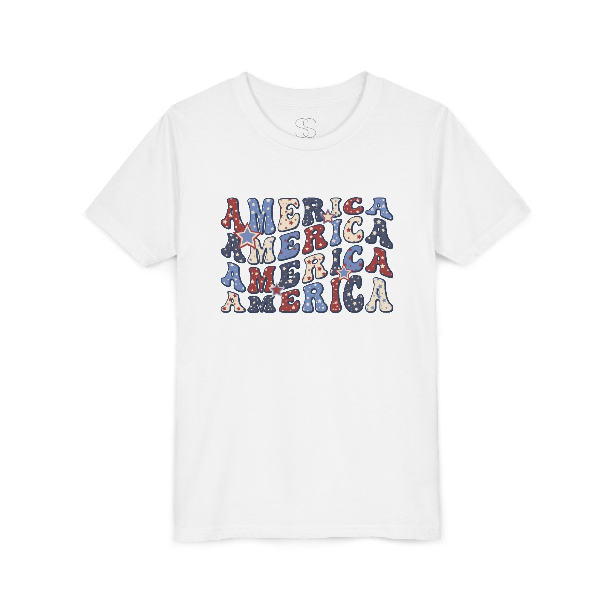 Retro 'America' Patriotic Graphic Youth T-Shirt