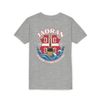 Jadran Junior Tamburitzans Kid Shirt - White and Red Lettering & Serbian Logo