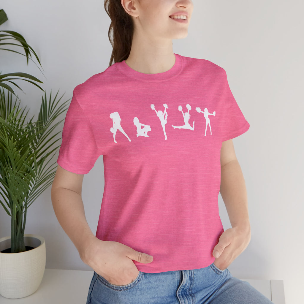 Cheer Poses T-Shirt — Cheerleading Silhouette Tee