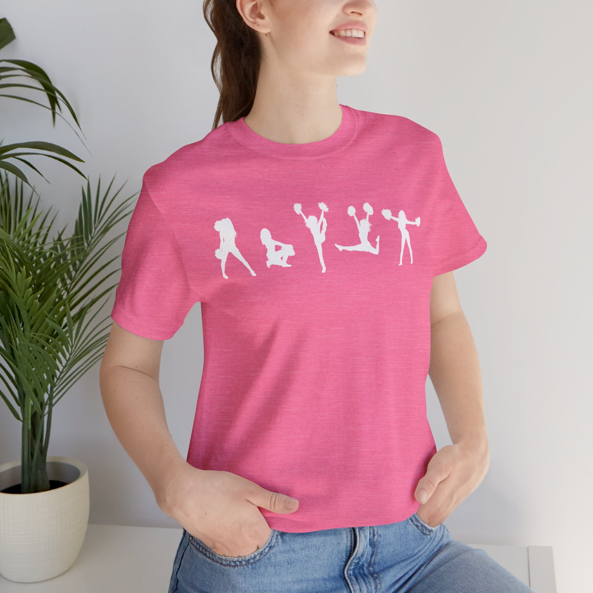 Cheer Poses T-Shirt — Cheerleading Silhouette Tee