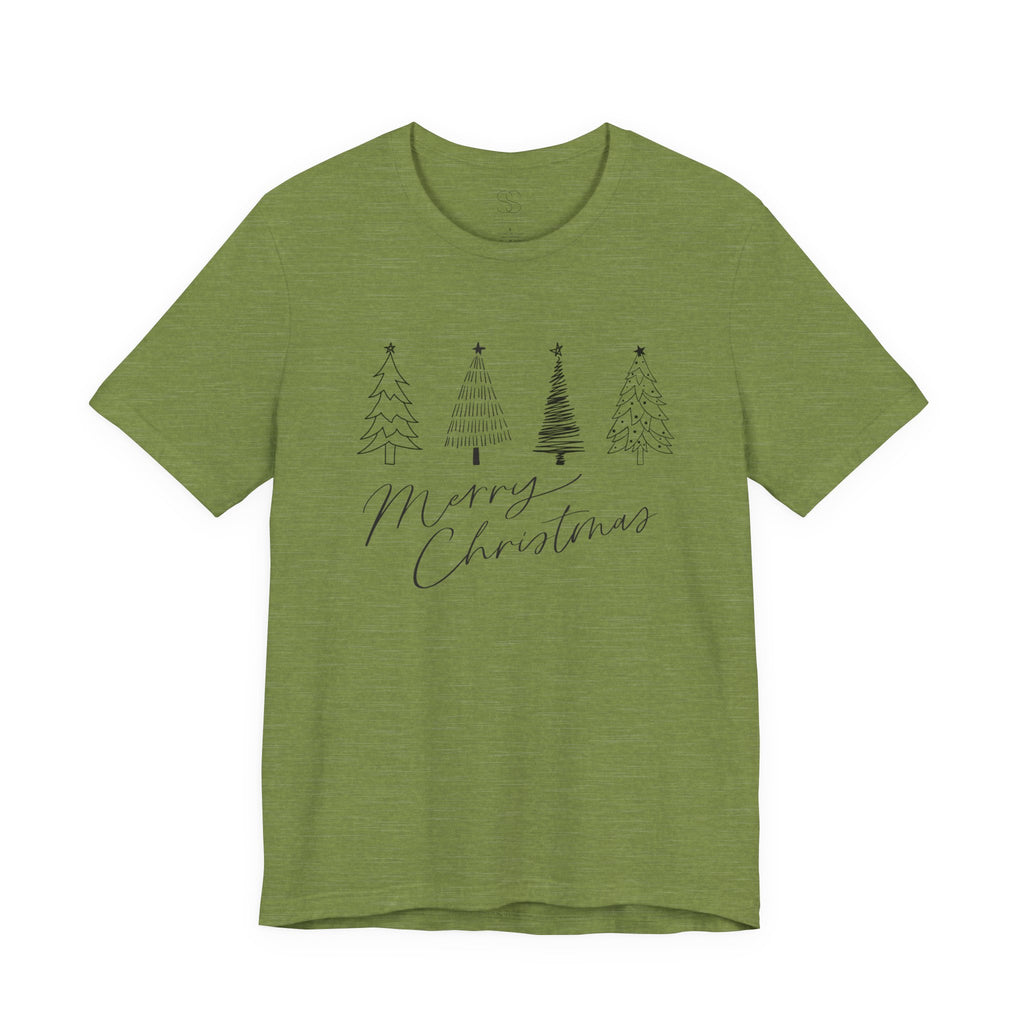 Merry Christmas Minimal Tree Tee