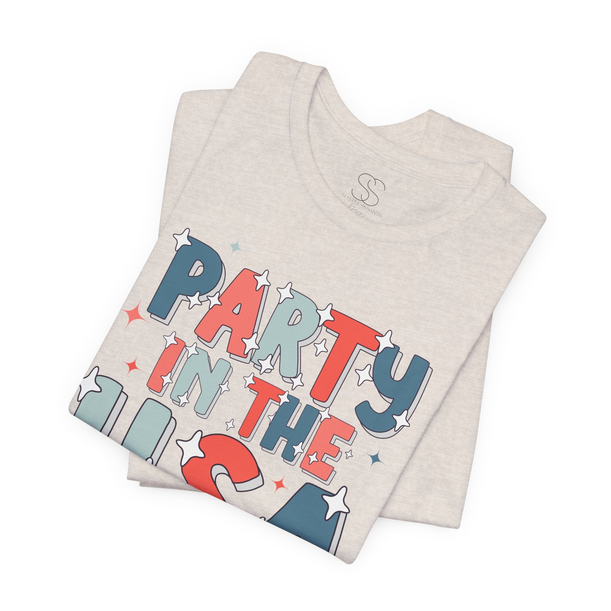 Party in the USA T-Shirt - Patriotic Fourth of July Graphic Tee